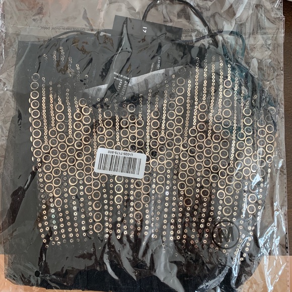 Sequin Tulle Knit Dress / long cami - Picture 2 of 3